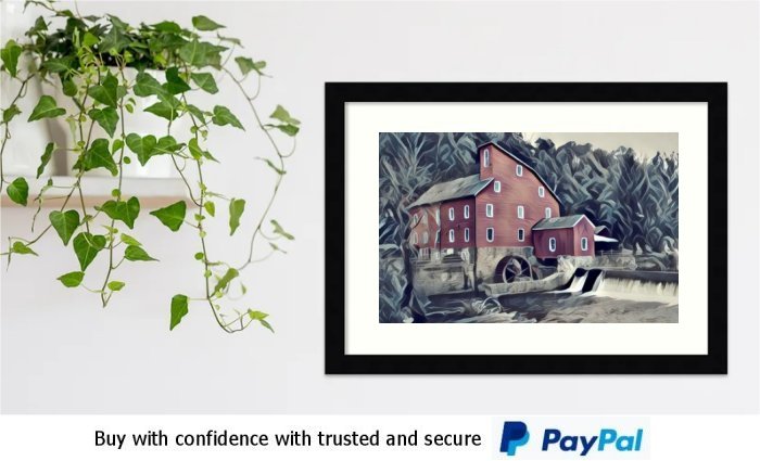 Framed Watermill Art prints